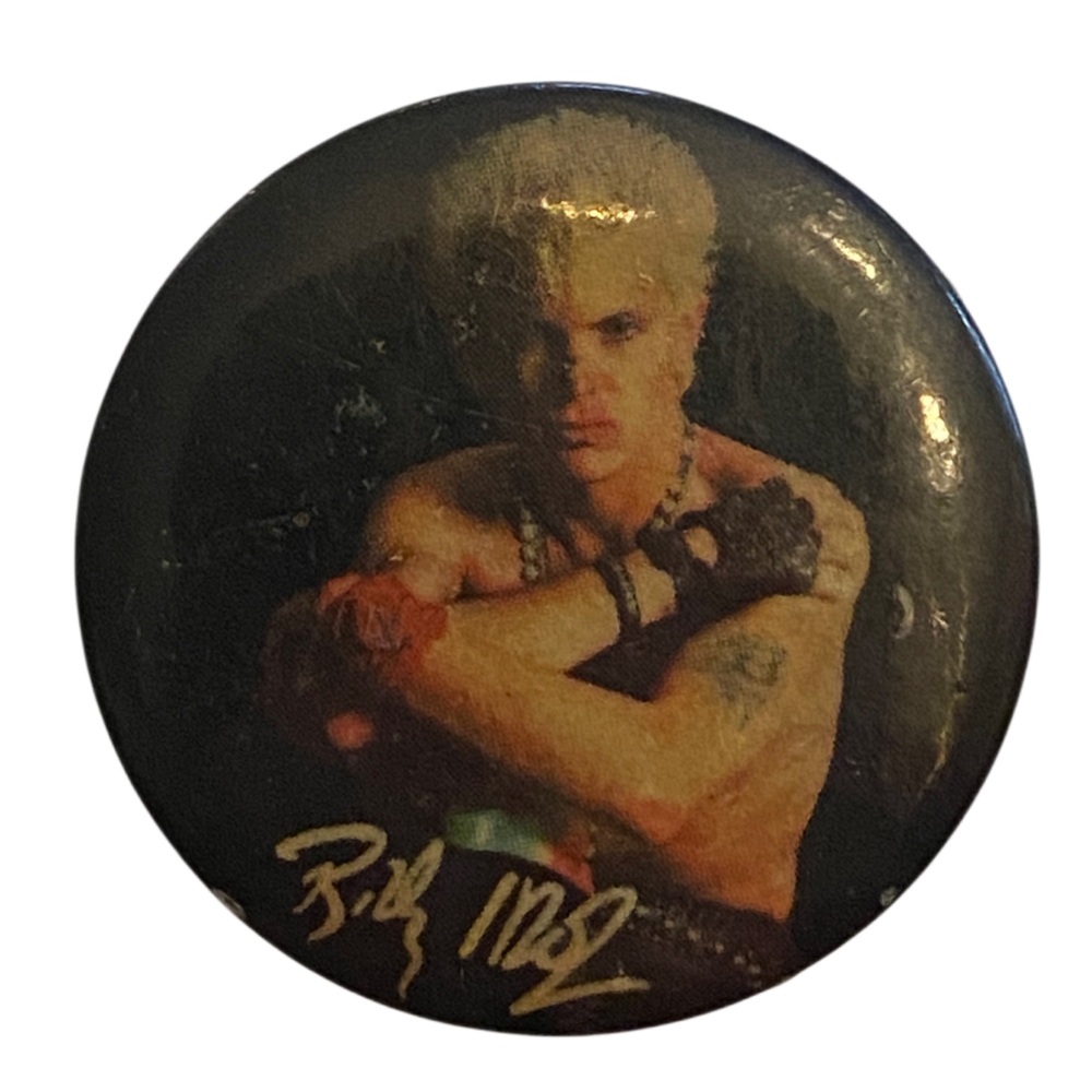 Billy Idol Pin Back Button